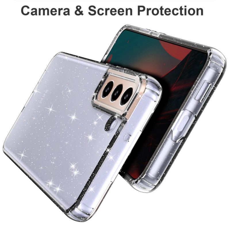 Capa Para Samsung Galaxy S22 5G Design De Lantejoulas Transparentes