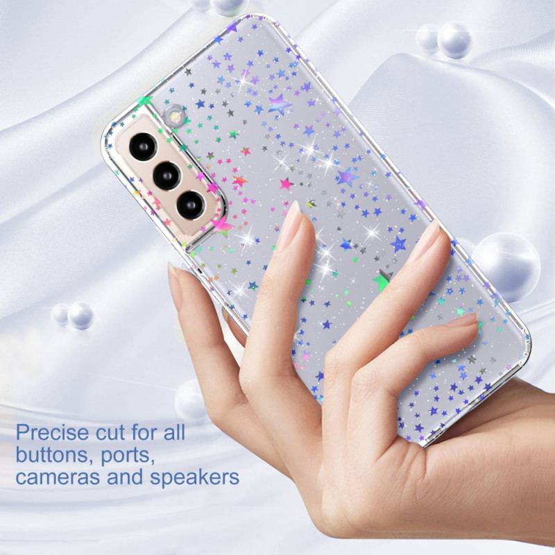 Capa Para Samsung Galaxy S22 5G Estrelas Flexíveis De Silicone