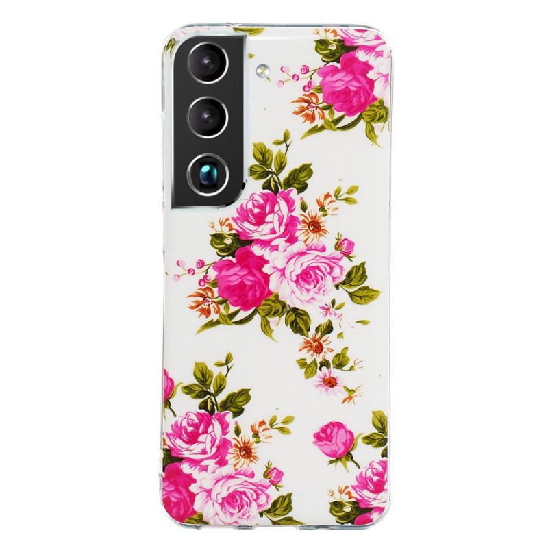 Capa Para Samsung Galaxy S22 5G Flores Da Liberdade Fluorescentes