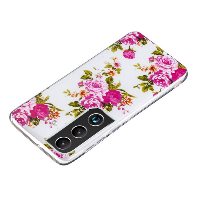 Capa Para Samsung Galaxy S22 5G Flores Da Liberdade Fluorescentes