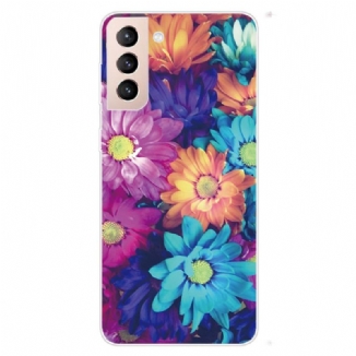 Capa Para Samsung Galaxy S22 5G Flores Flexíveis