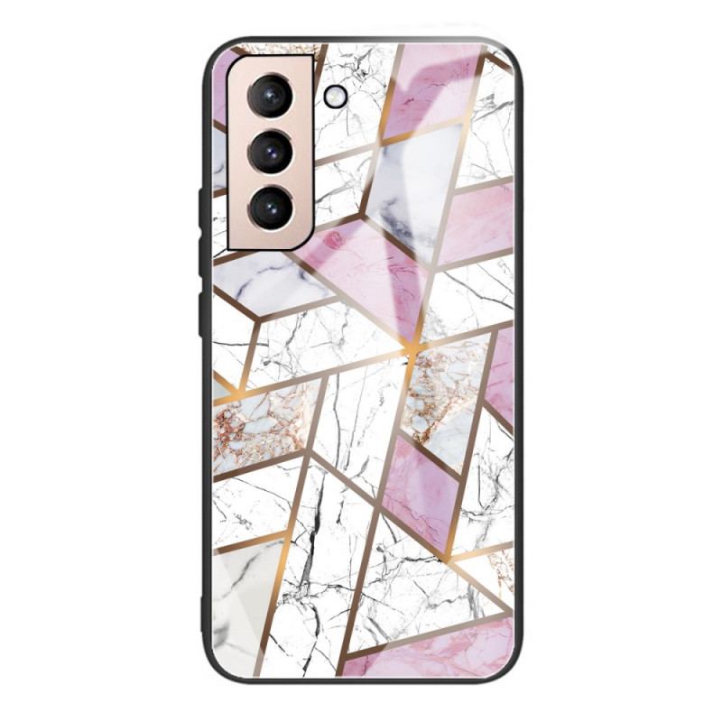 Capa Para Samsung Galaxy S22 5G Geometria Mármore Vidro Temperado