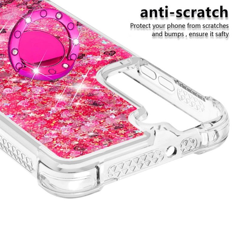 Capa Para Samsung Galaxy S22 5G Lantejoulas Com Suporte De Anel