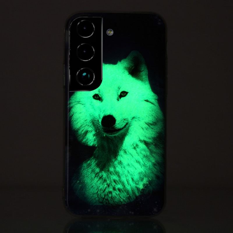 Capa Para Samsung Galaxy S22 5G Lobo Fluorescente