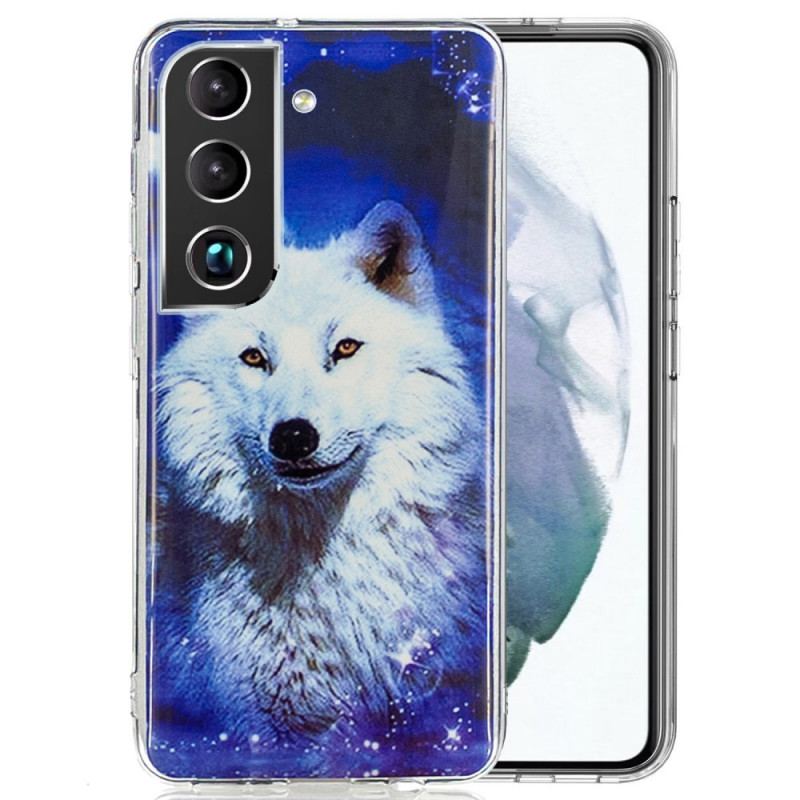 Capa Para Samsung Galaxy S22 5G Lobo Fluorescente