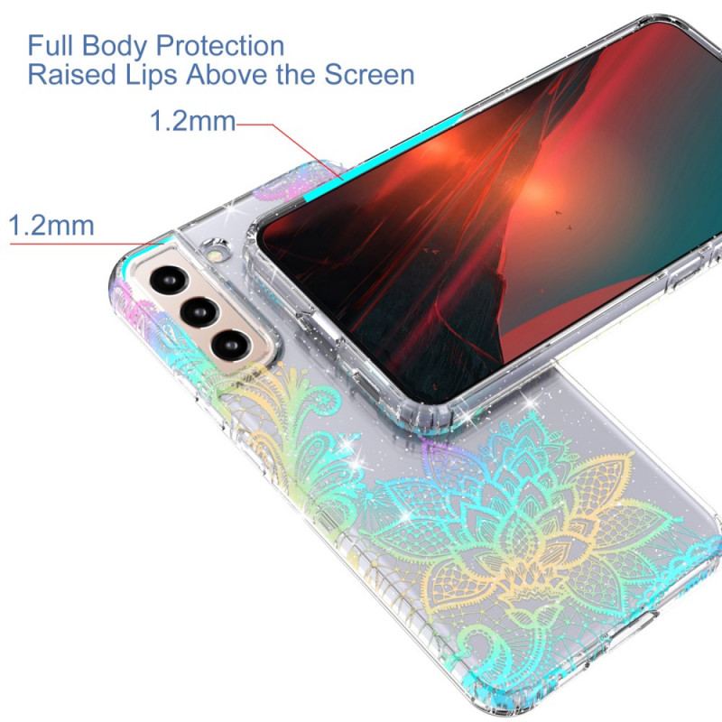 Capa Para Samsung Galaxy S22 5G Mandala De Silicone Flexível