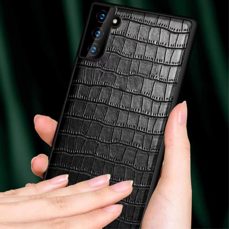 Capa Para Samsung Galaxy S22 5G Sulada Efeito Pele De Crocodilo