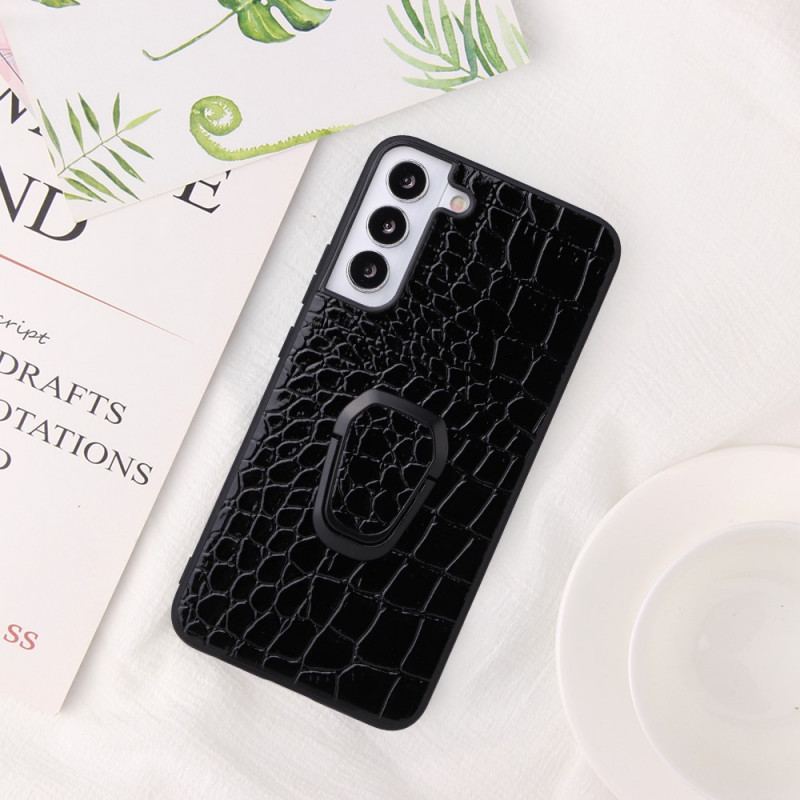 Capa Para Samsung Galaxy S22 5G Suporte De Anel Estilo Crocodilo