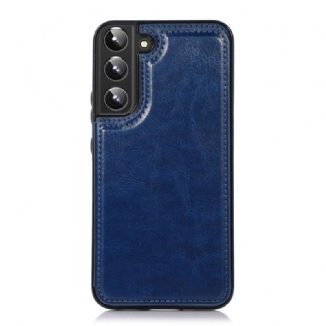 Capa Para Samsung Galaxy S22 5G Suporte De Cartão De Design De Couro