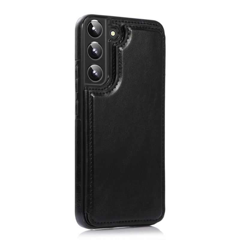 Capa Para Samsung Galaxy S22 5G Suporte De Cartão De Design De Couro