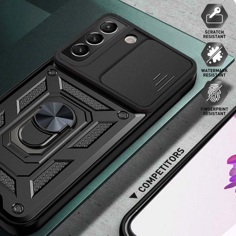 Capa Para Samsung Galaxy S22 5G Suporte E Protetores Para Lentes De Design