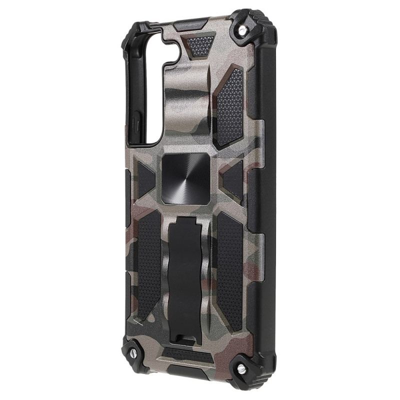 Capa Para Samsung Galaxy S22 5G Suporte Removível De Camuflagem