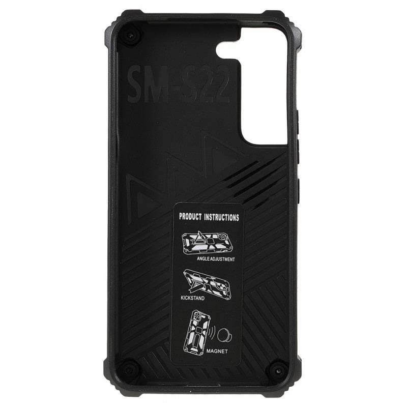 Capa Para Samsung Galaxy S22 5G Suporte Removível De Camuflagem