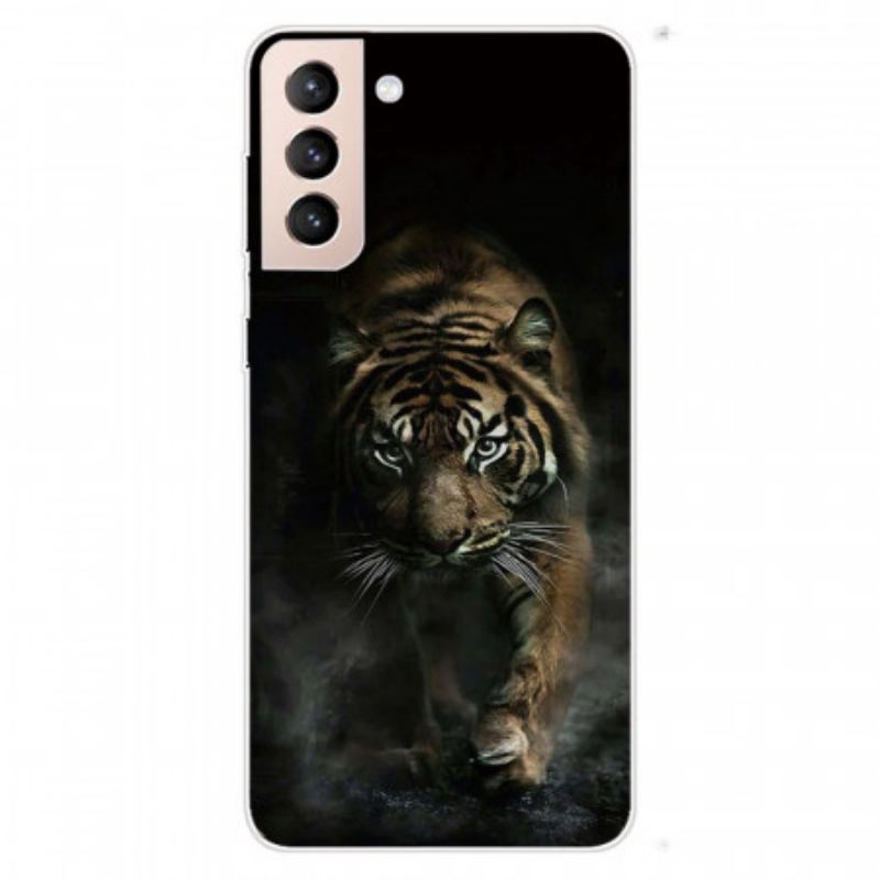 Capa Para Samsung Galaxy S22 5G Tigre Flexível