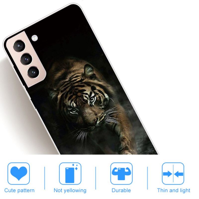 Capa Para Samsung Galaxy S22 5G Tigre Flexível