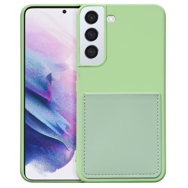 Capa Para Samsung Galaxy S22 5G Titular De Cartão De Silicone Líquido