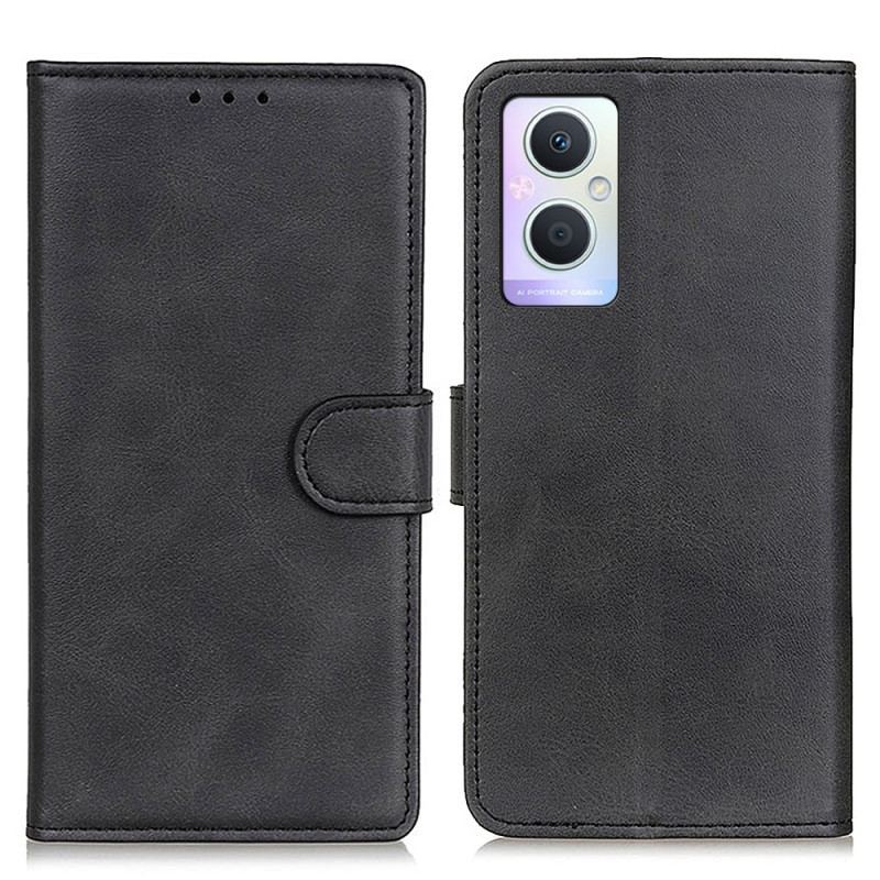 Capa De Couro Para Oppo Reno 8 Lite Estilo De Couro Fosco