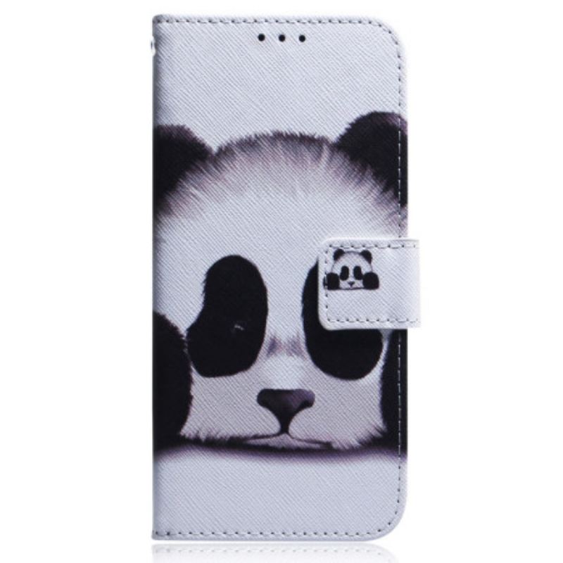 Capa Em Pele Para Oppo Reno 8 Lite Panda