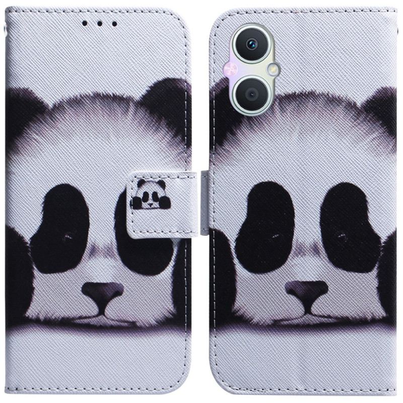 Capa Em Pele Para Oppo Reno 8 Lite Panda