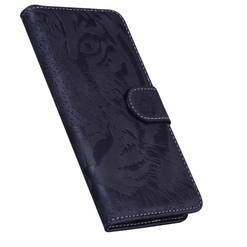 Capa Em Pele Para Oppo Reno 8 Lite Pegada De Tigre