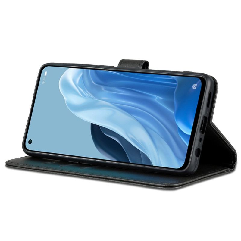 Capa Flip Para Oppo Reno 8 Lite Estilo De Couro Azns