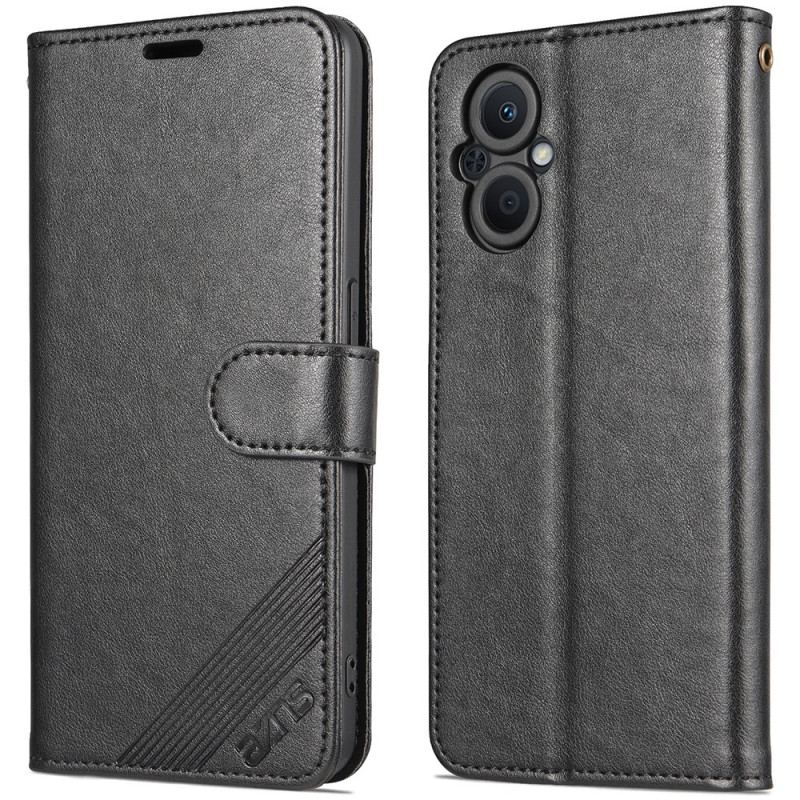 Capa Flip Para Oppo Reno 8 Lite Estilo De Couro Azns