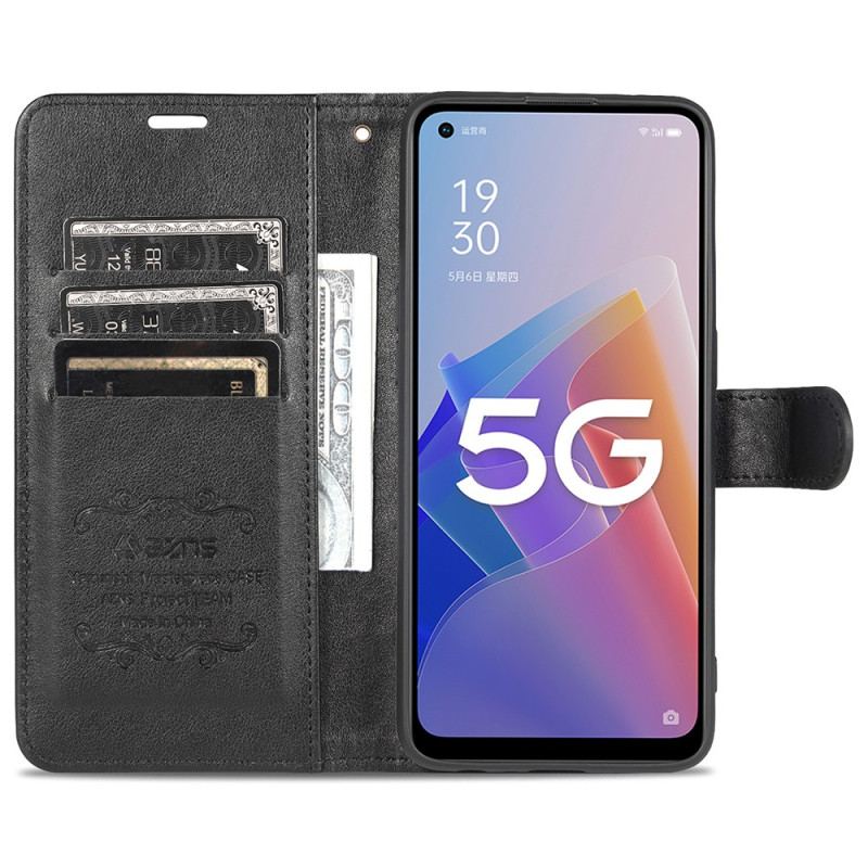 Capa Flip Para Oppo Reno 8 Lite Estilo De Couro Azns