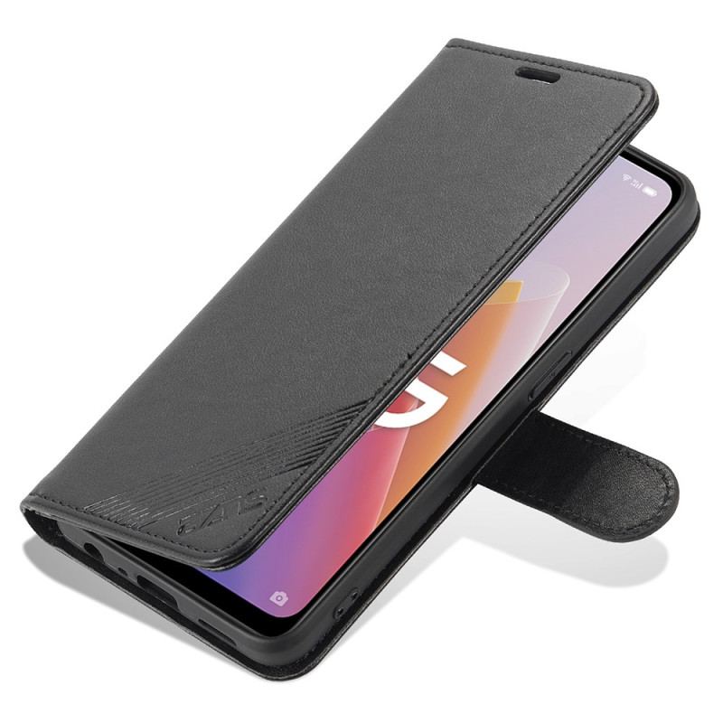 Capa Flip Para Oppo Reno 8 Lite Estilo De Couro Azns