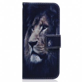 Capa Flip Para Oppo Reno 8 Lite Leão Sonhador