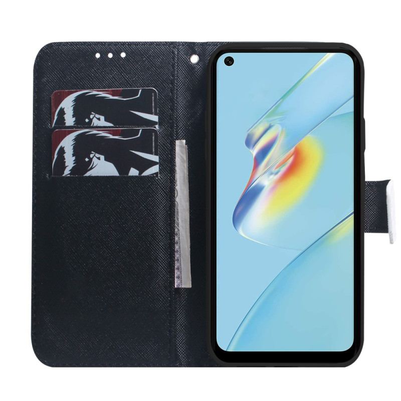 Capa Folio Para Oppo Reno 8 Lite Emoji Telefone