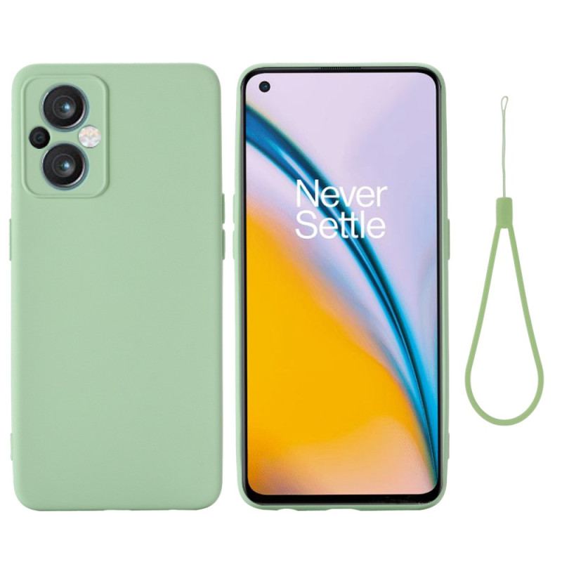 Capa Para Oppo Reno 8 Lite De Cordão Tiras De Silicone Líquido