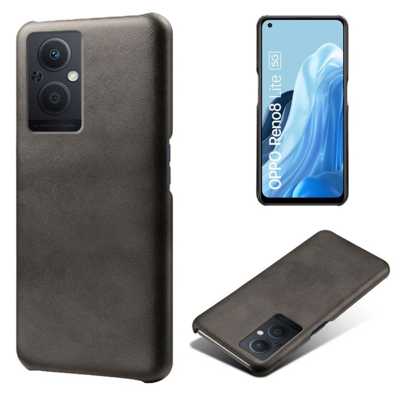 Capa Para Oppo Reno 8 Lite Efeito Couro