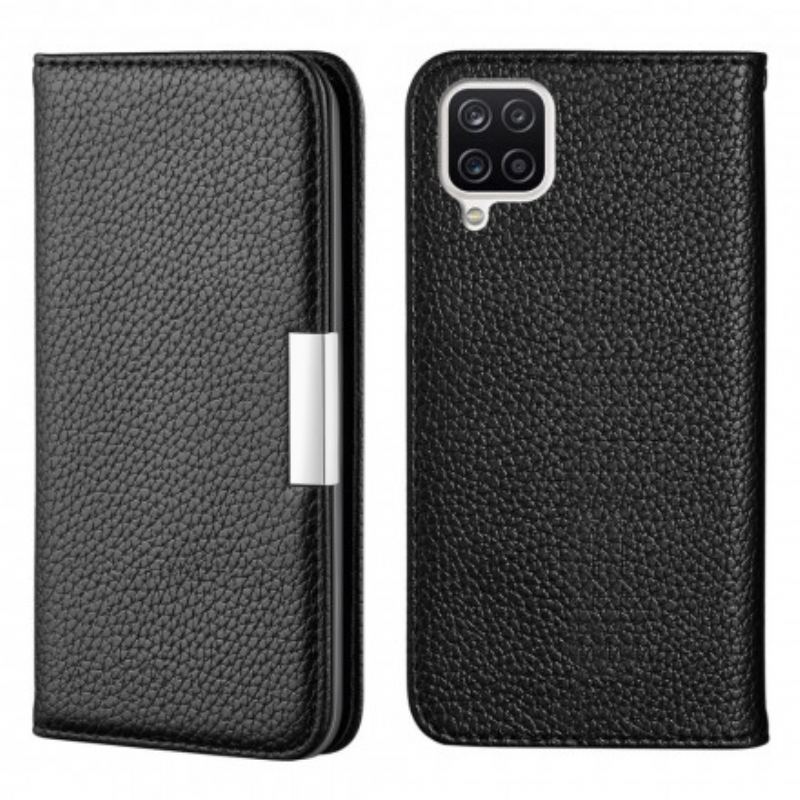 Capa De Celular Para Samsung Galaxy A22 Flip Couro Falso Lichia Ultra Chic