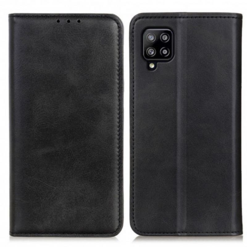 Capa De Celular Para Samsung Galaxy A22 Flip Couro Rachado Genuíno