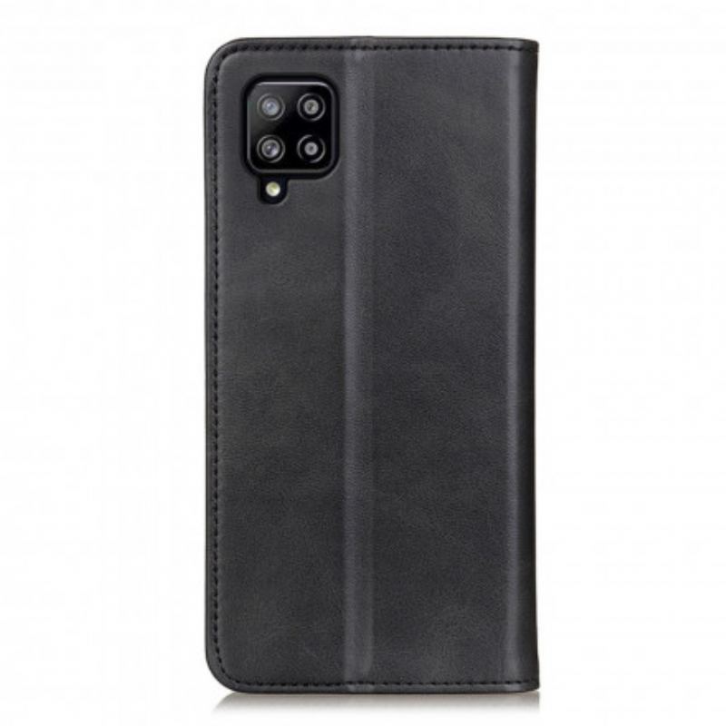 Capa De Celular Para Samsung Galaxy A22 Flip Couro Rachado Genuíno