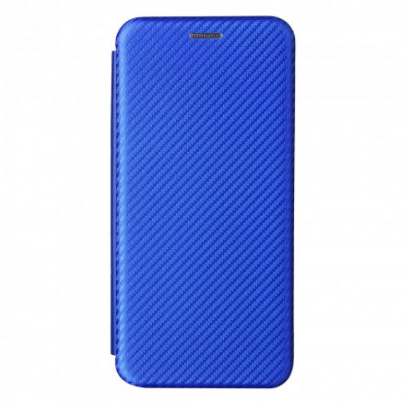 Capa De Celular Para Samsung Galaxy A22 Flip Fibra De Carbono