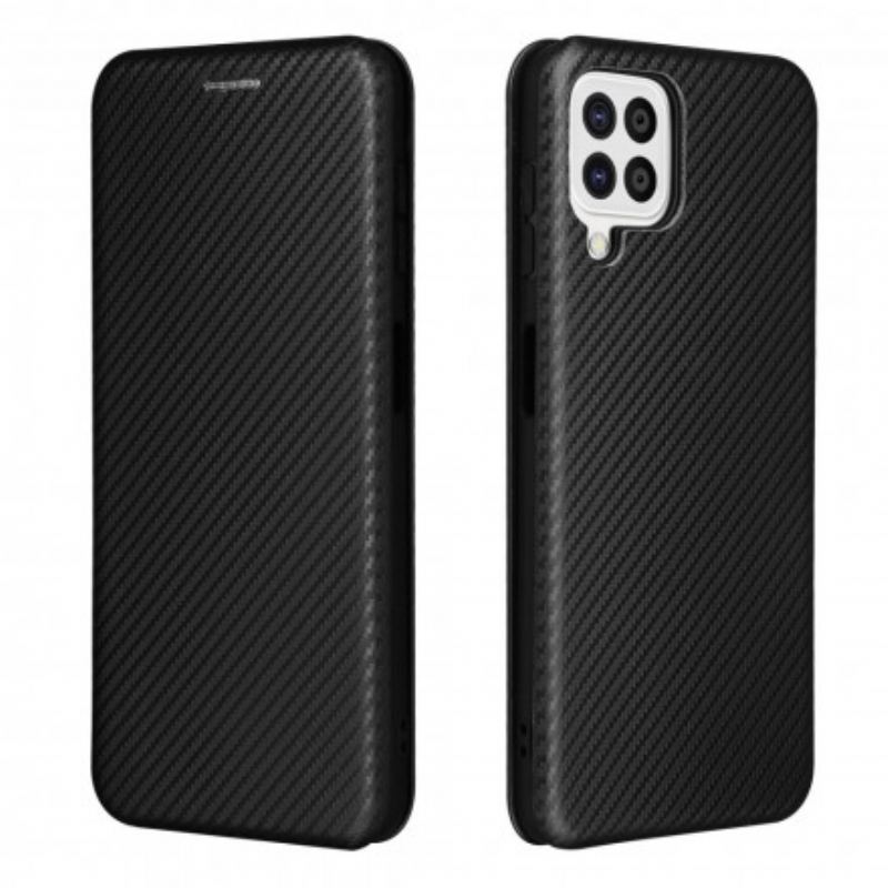 Capa De Celular Para Samsung Galaxy A22 Flip Fibra De Carbono