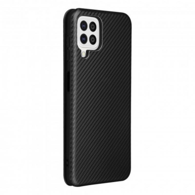 Capa De Celular Para Samsung Galaxy A22 Flip Fibra De Carbono