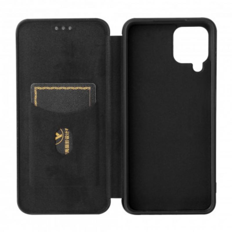 Capa De Celular Para Samsung Galaxy A22 Flip Fibra De Carbono