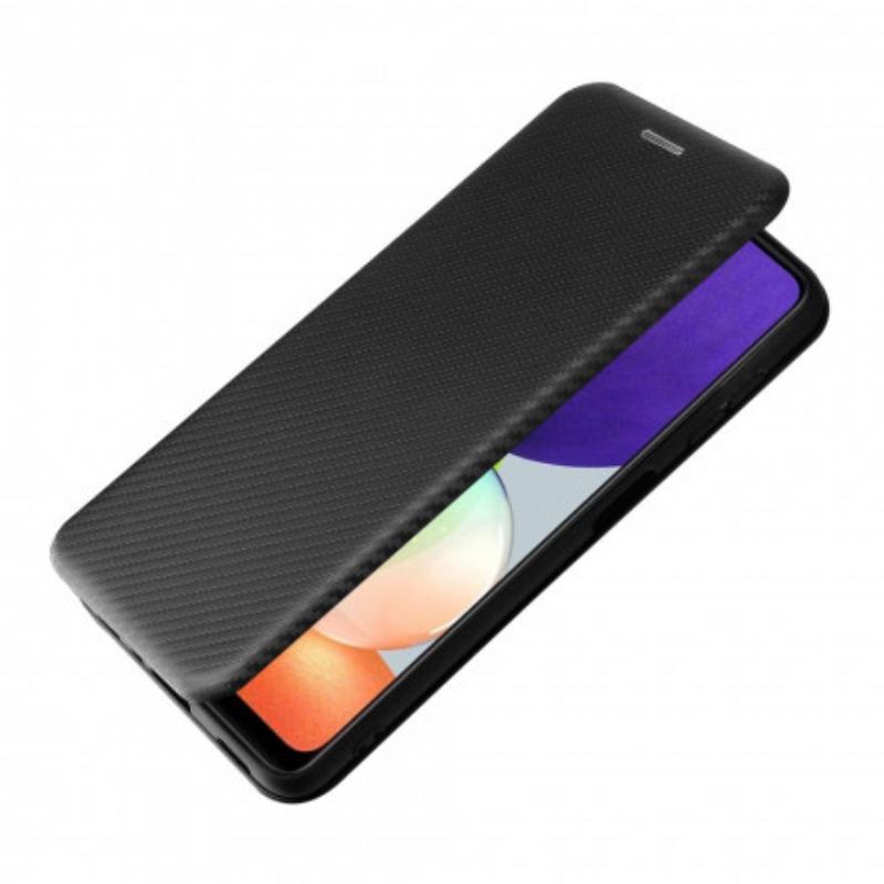 Capa De Celular Para Samsung Galaxy A22 Flip Fibra De Carbono