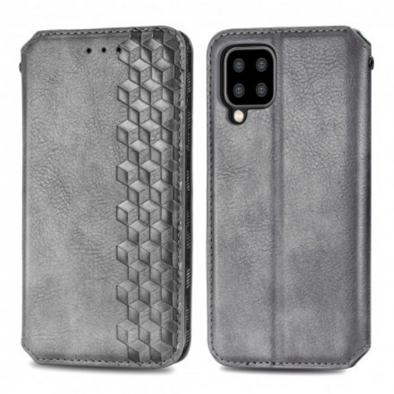 Capa De Celular Para Samsung Galaxy A22 Flip Textura Diamante Efeito Couro