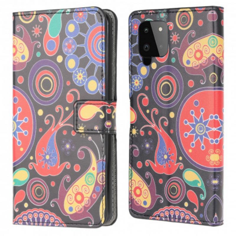 Capa De Couro Para Samsung Galaxy A22 Design Da Galáxia