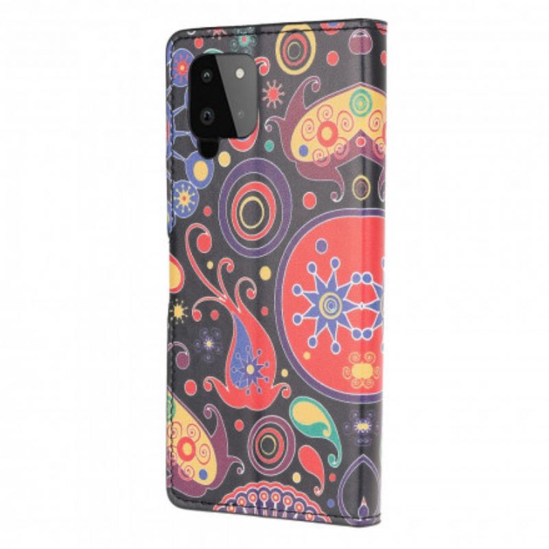 Capa De Couro Para Samsung Galaxy A22 Design Da Galáxia