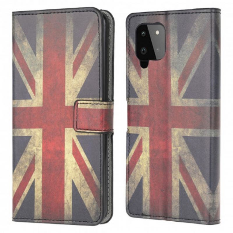 Capa Em Pele Para Samsung Galaxy A22 Bandeira Da Inglaterra