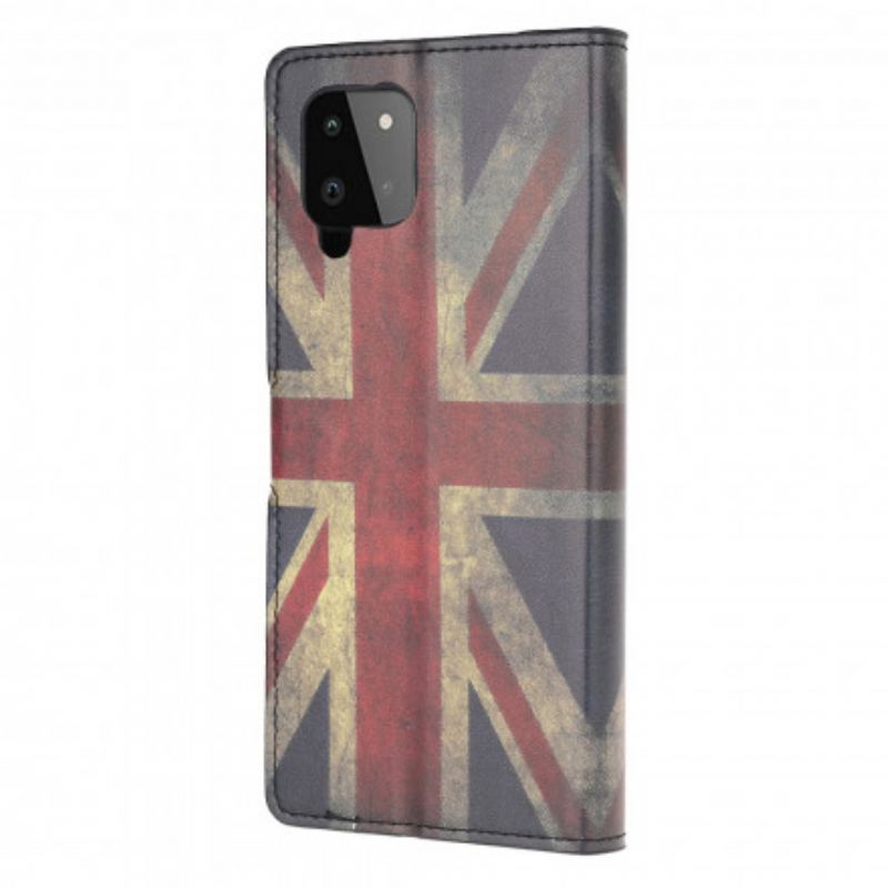 Capa Em Pele Para Samsung Galaxy A22 Bandeira Da Inglaterra