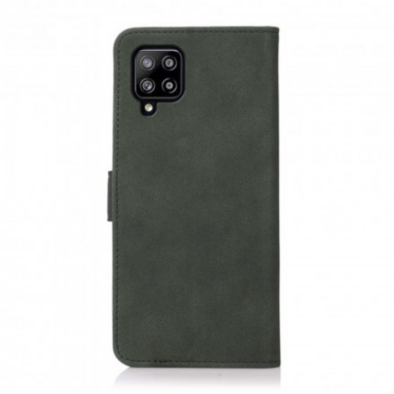 Capa Em Pele Para Samsung Galaxy A22 Khazneh Moda Efeito Couro