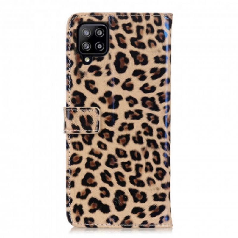 Capa Em Pele Para Samsung Galaxy A22 Leopardo Simples