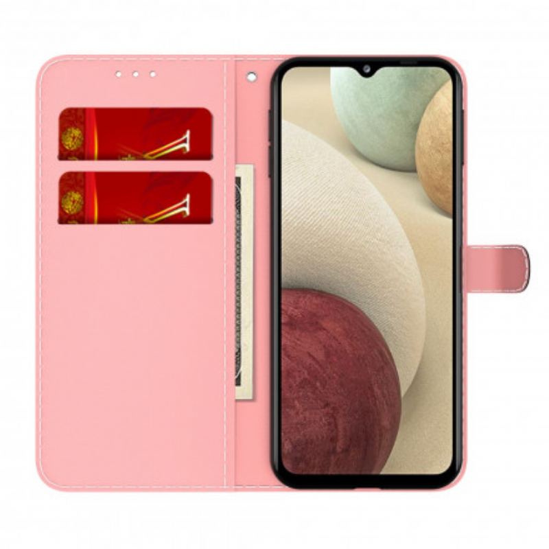 Capa Flip Para Samsung Galaxy A22 Abstração