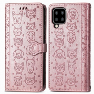 Capa Flip Para Samsung Galaxy A22 Animais Animados