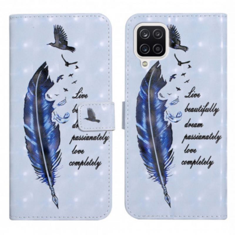 Capa Flip Para Samsung Galaxy A22 Caneta E Mensagem